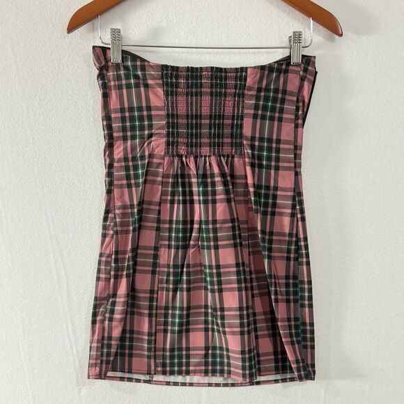Kimchi Blue Emmery Edgy Plaid Strapless Dark Academia Mini Party Dress Med NWT - Picture 7 of 12